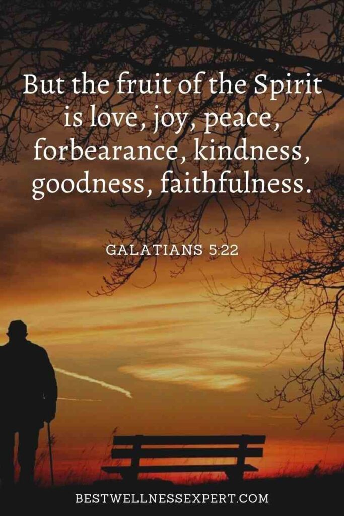 But the fruit of the Spirit is love, joy, peace, forbearance, kindness, goodness, faithfulness.
