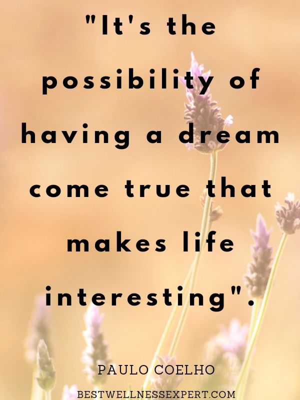 'It's the possibility of having a dream come true that makes life interesting'