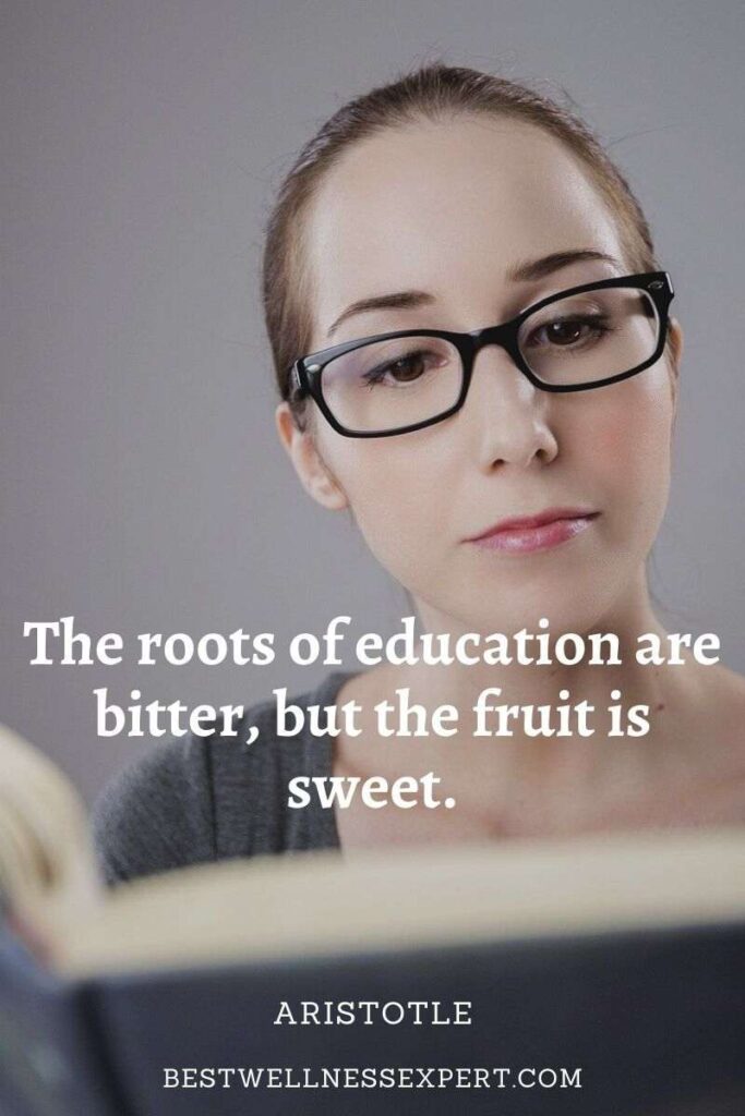 The roots of education are bitter, but the fruit is sweet.