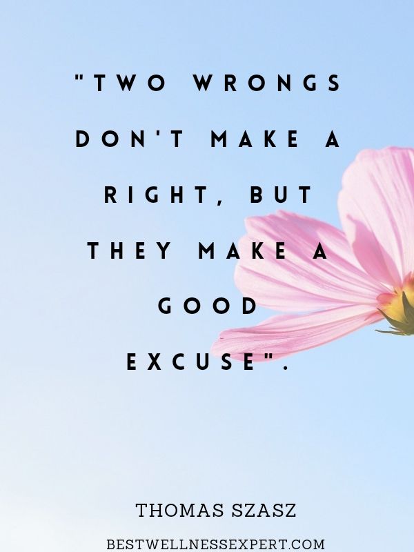 Two Wrongs don't make a right. But they make a good excuse