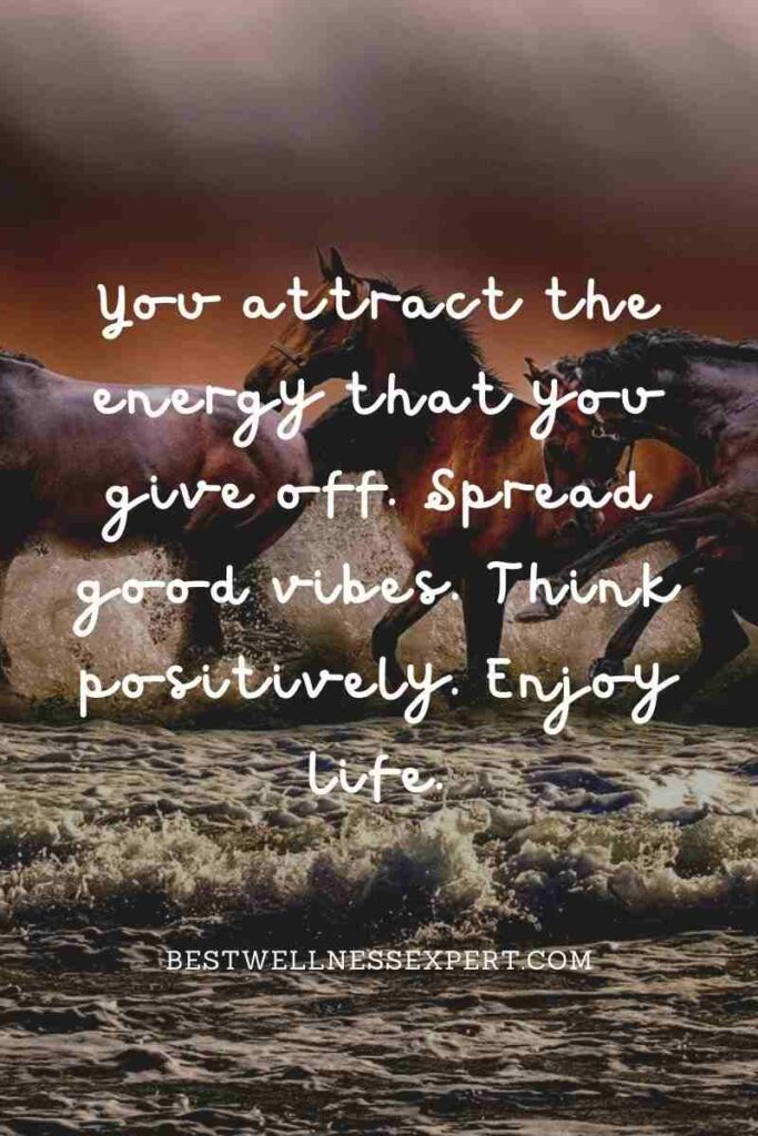 You attract the energy that you give off. Spread good vibes. Think positively. Enjoy life.