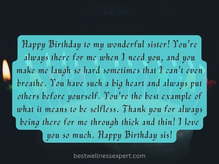 Long Happy Birthday Wishes for sister from brother