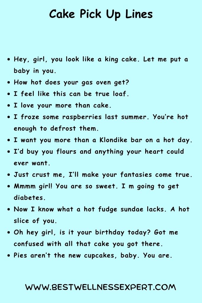 Cake Pick Up Lines