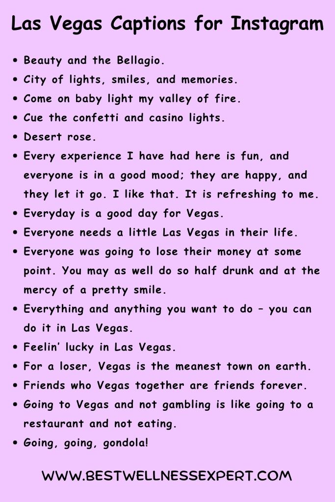 Las Vegas Captions for Instagram