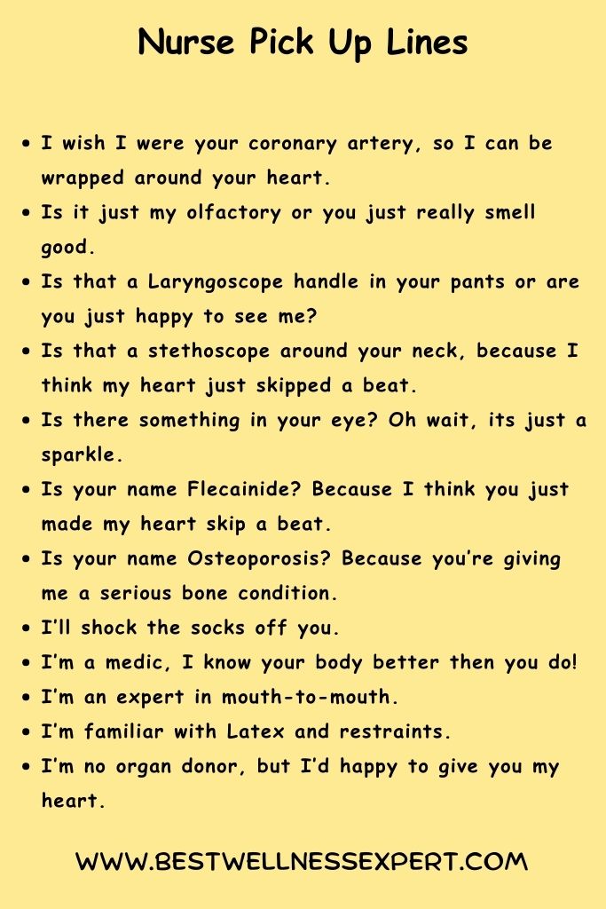 Nurse Pick Up Lines