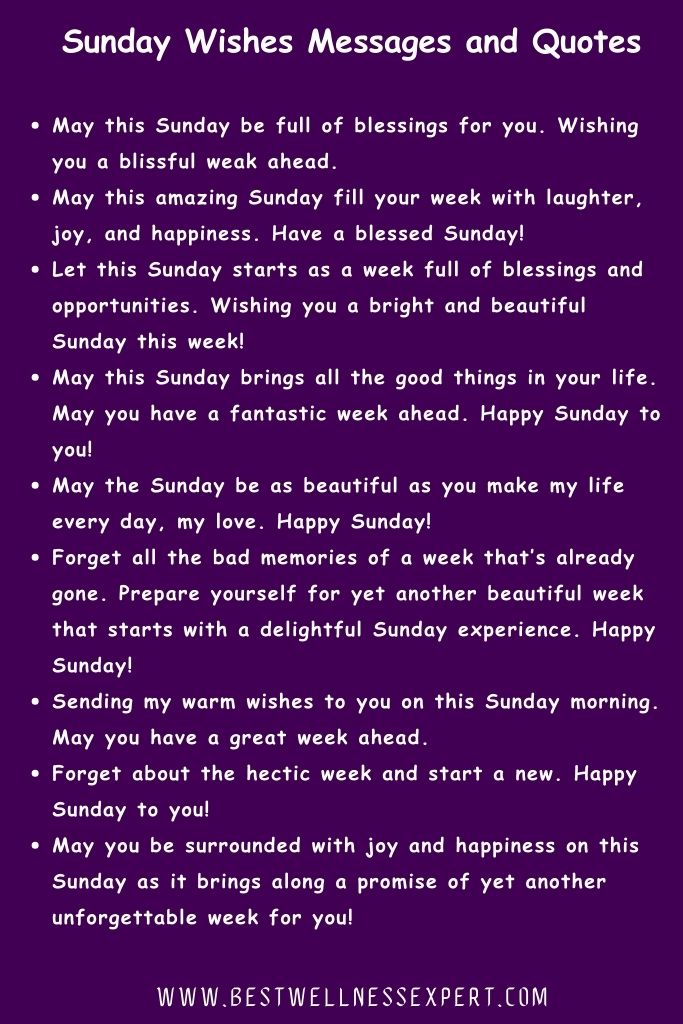 Sunday Wishes Messages and Quotes