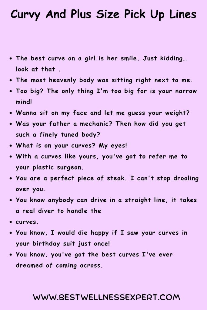 Curvy And Plus Size Pick Up Lines