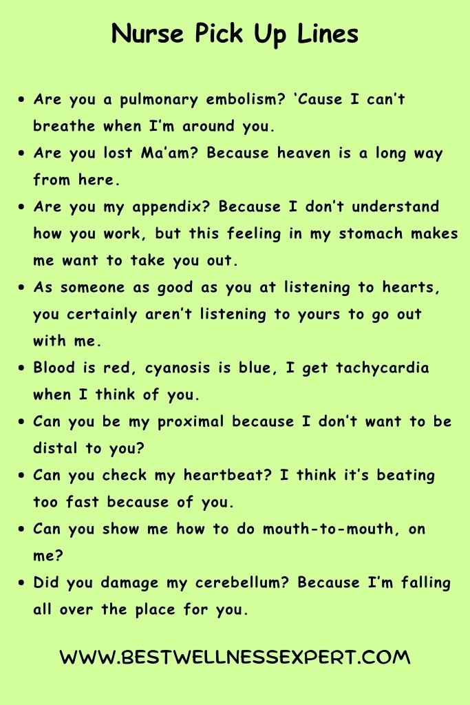 Nurse Pick Up Lines